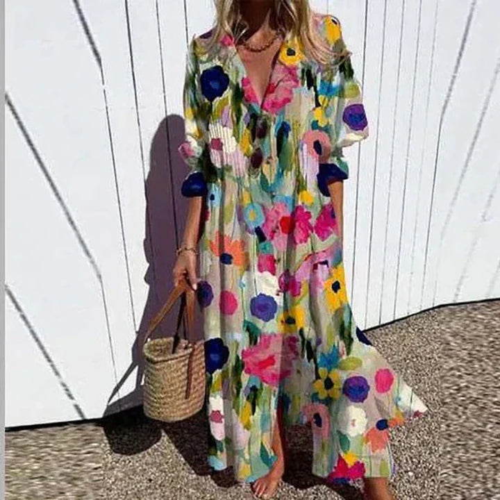 Stella | Boho Long Sleeve Maxi Dress