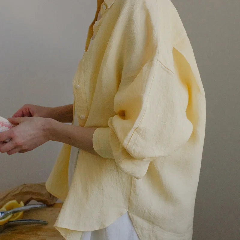 Slit Hem Linen Shirt | Summer Capsule Wardrobe