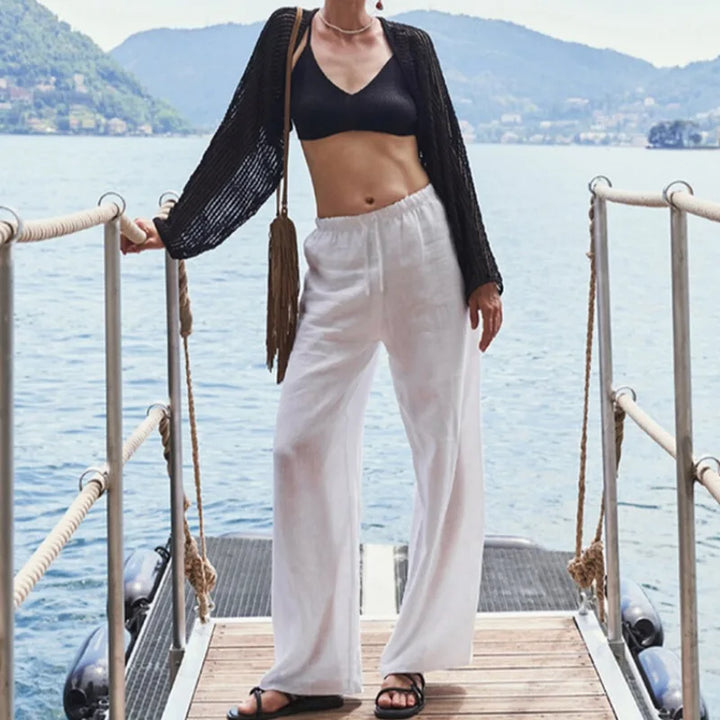 Wide Leg Linen Pants | Summer Coastal Outfit