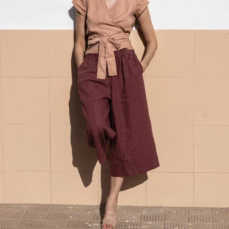 Easy Wide Leg Linen Pants | Summer Essential