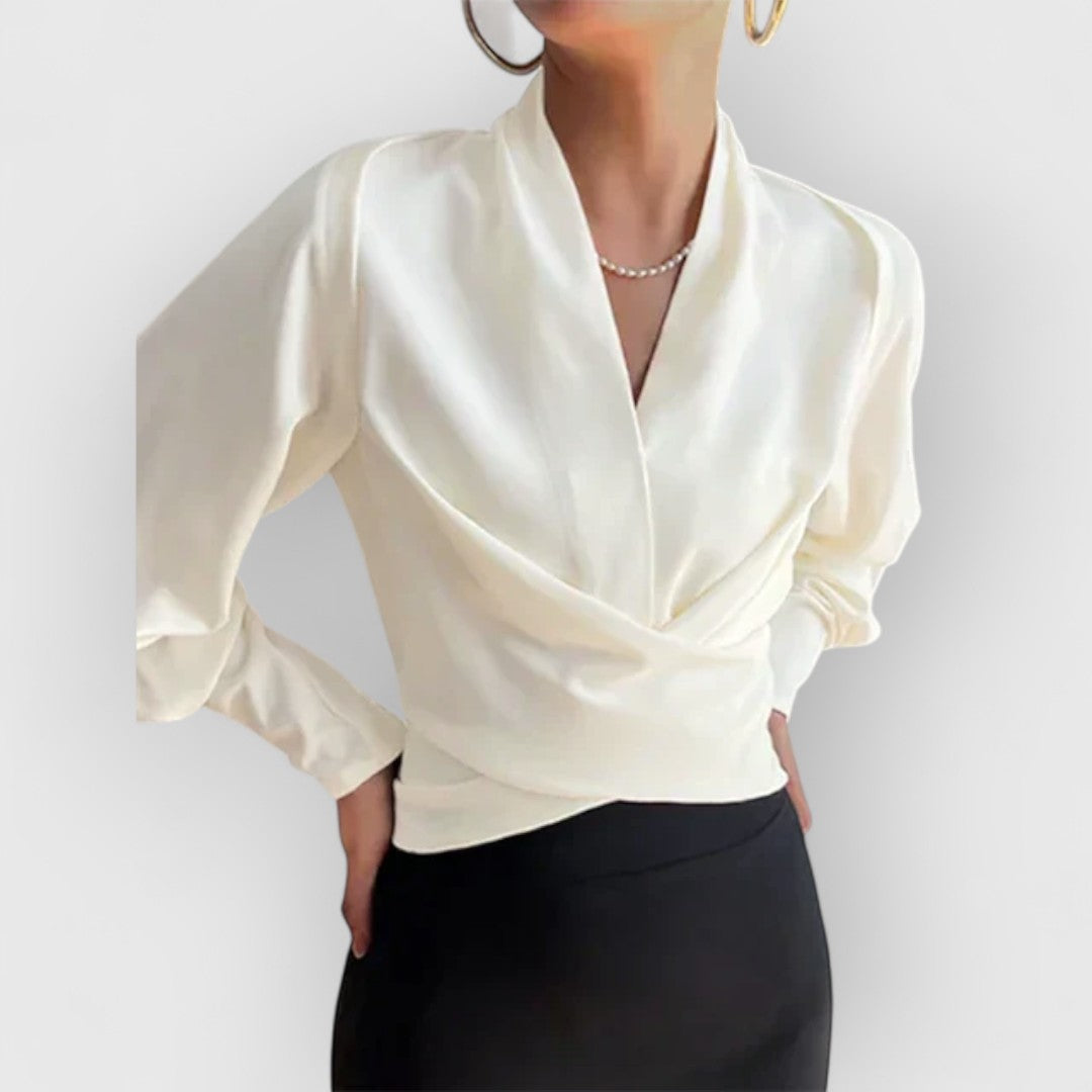 Colette Puff Sleeve Blouse - White