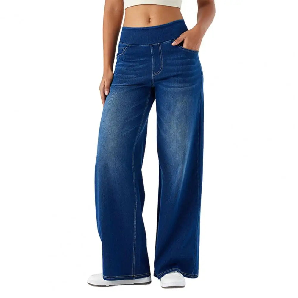 Pull-On Wide Leg Jeans | Comfortable Denim