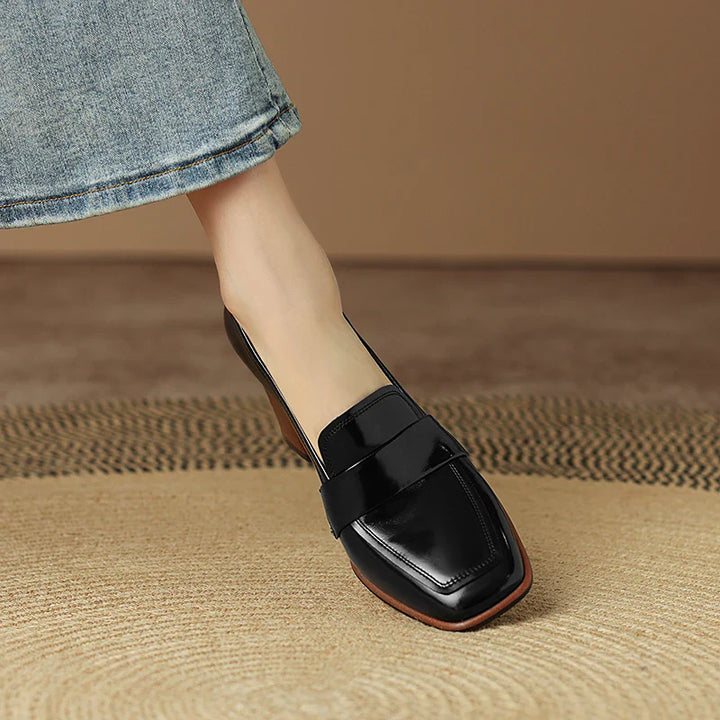 Leather Block Heel Pumps | Classic Women&
