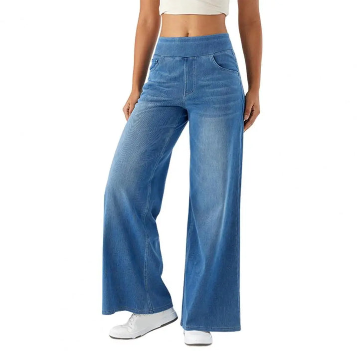 Pull-On Wide Leg Jeans | Comfortable Denim
