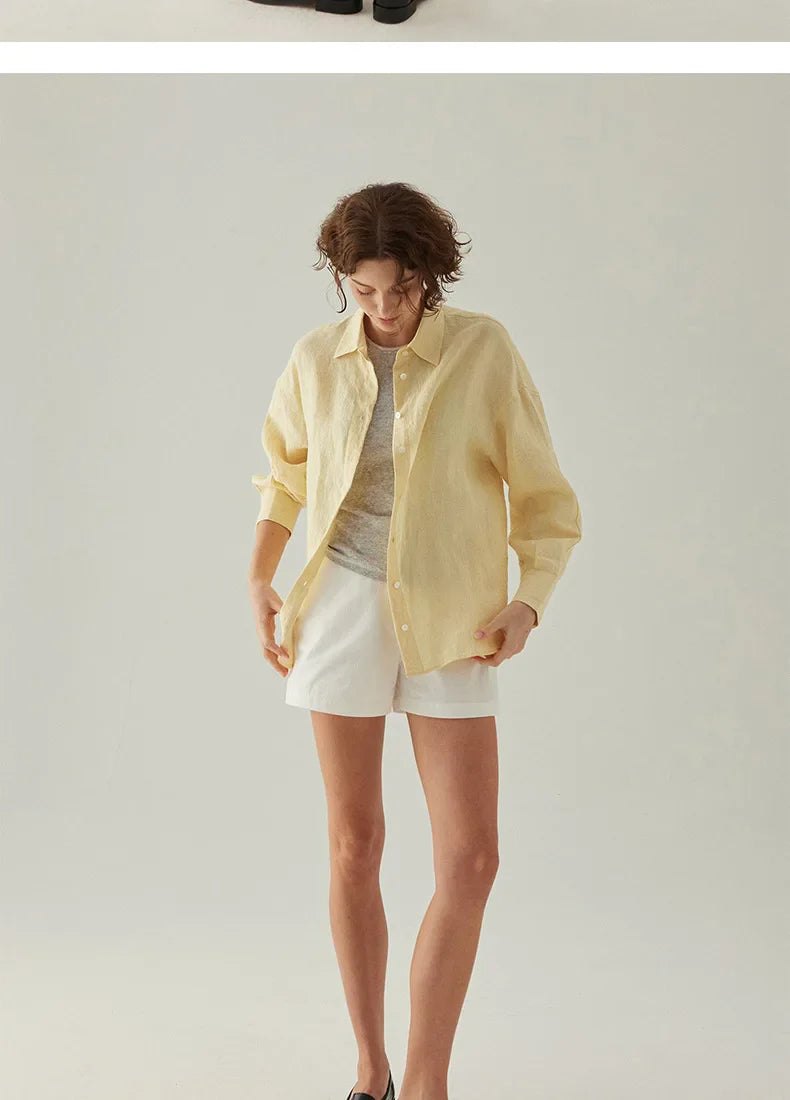 Slit Hem Linen Shirt | Summer Capsule Wardrobe