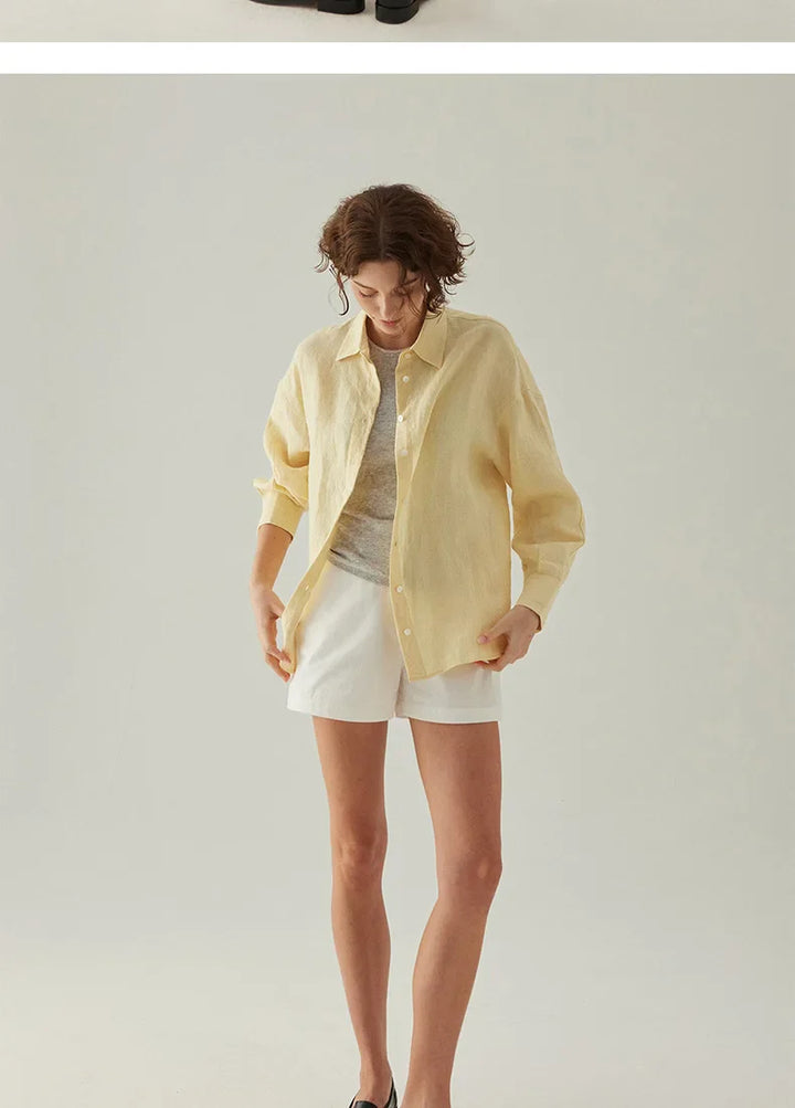 Slit Hem Linen Shirt | Summer Capsule Wardrobe