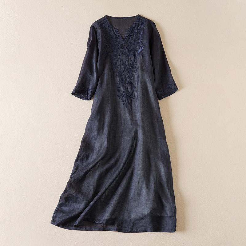 The Garden Embroidery Midi Dress