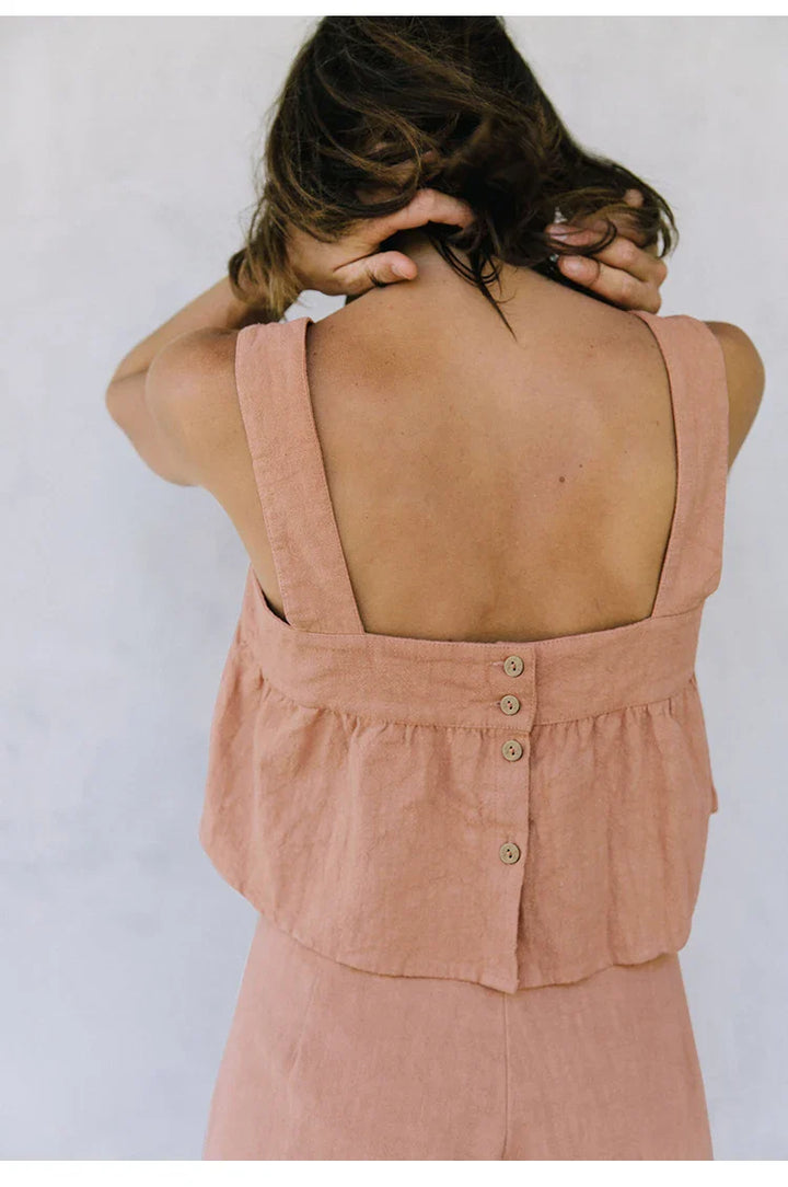 Pleated Linen Culotte Pants | Summer Style