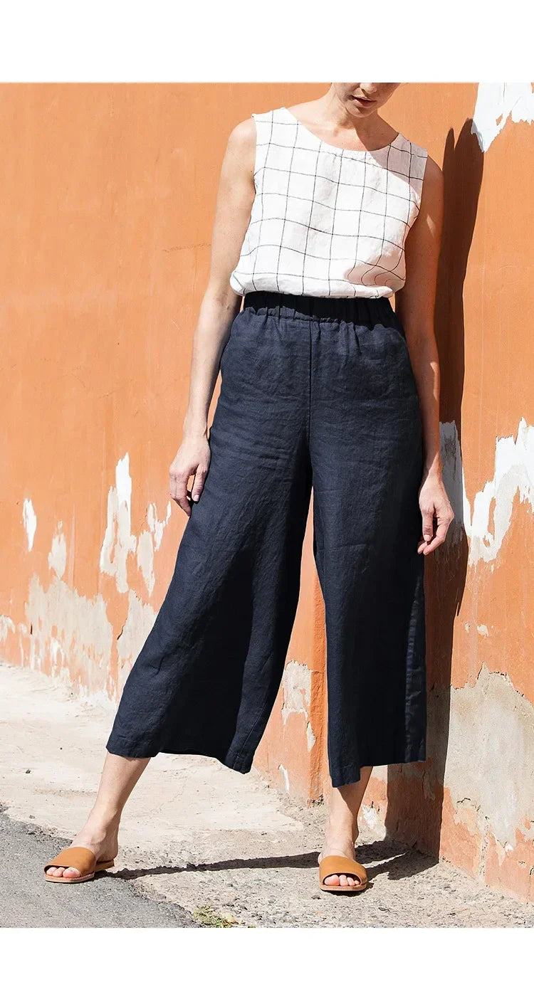 Easy Wide Leg Linen Pants | Summer Essential