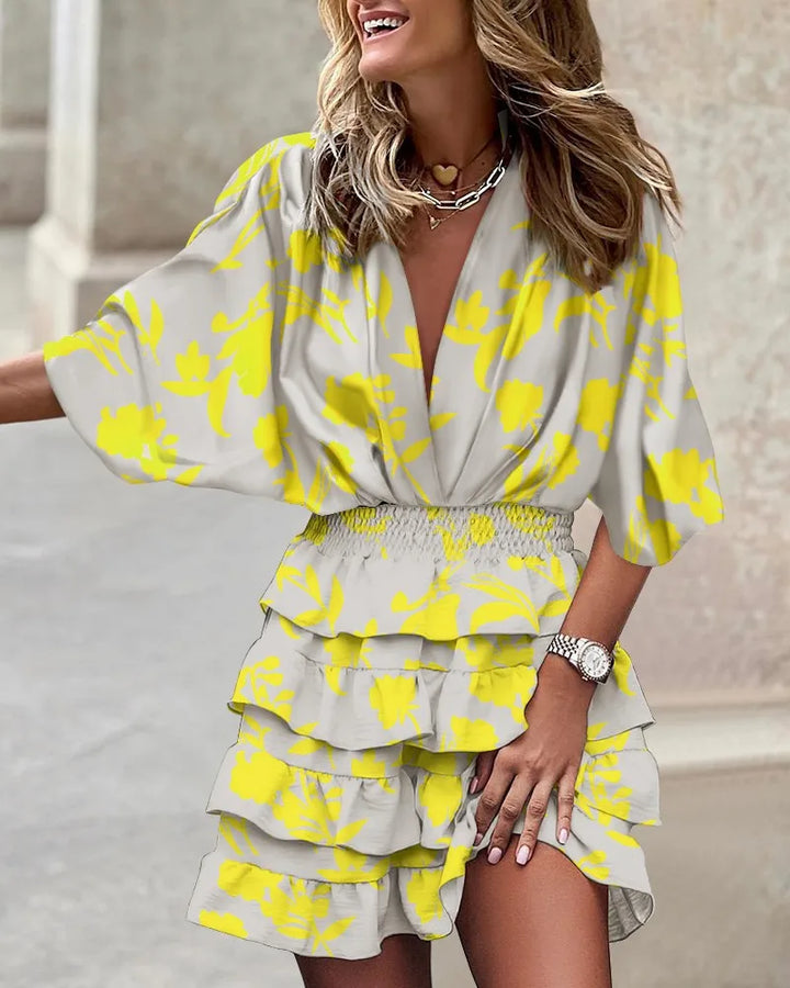 Sarah | Boho Printed Mini Dress