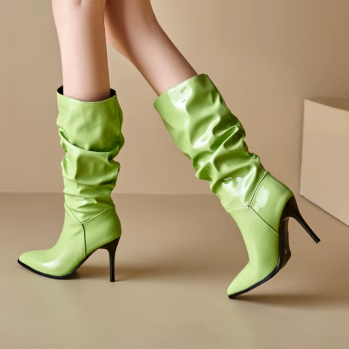 Noir Pleated Stilettos