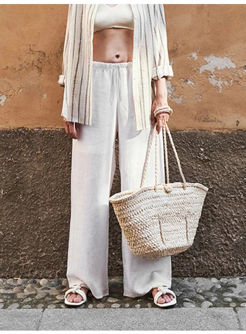 Wide Leg Linen Pants | Summer Coastal Outfit