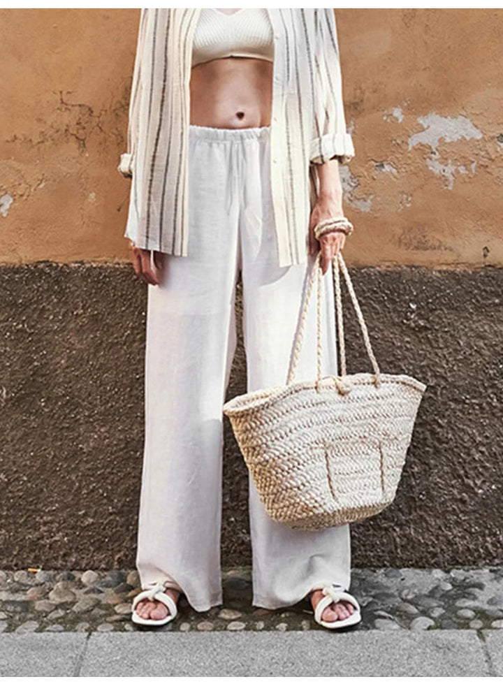 Wide Leg Linen Pants | Summer Coastal Outfit