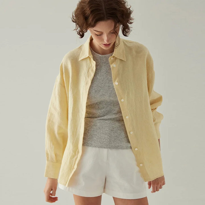 Slit Hem Linen Shirt | Summer Capsule Wardrobe