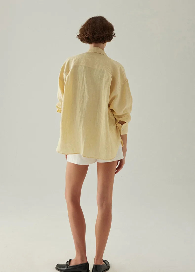 Slit Hem Linen Shirt | Summer Capsule Wardrobe