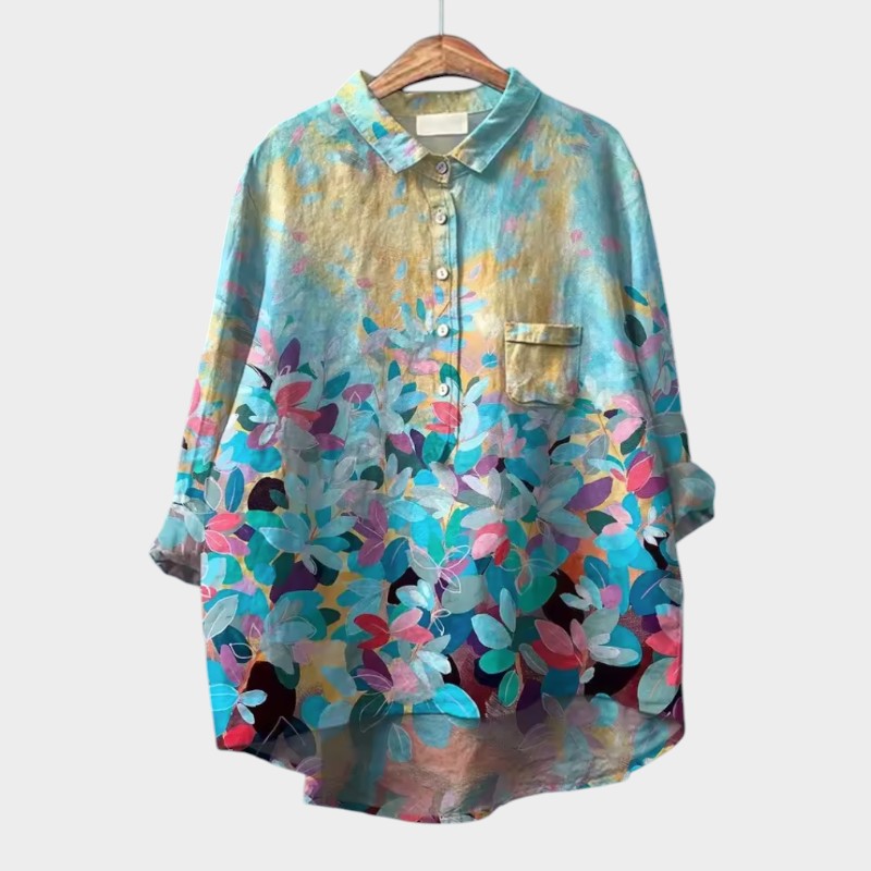 Saga Elegant Blouse for Women | Classic Long Sleeve Work Top
