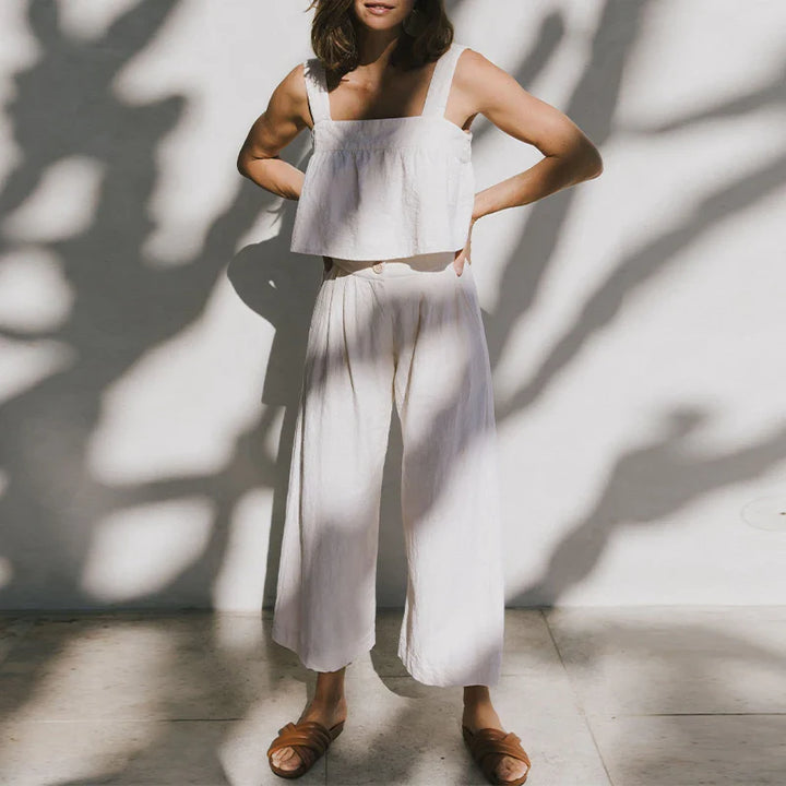 Pleated Linen Culotte Pants | Summer Style
