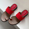 Suede Toe Ring Slide Sandals | Summer Outfit