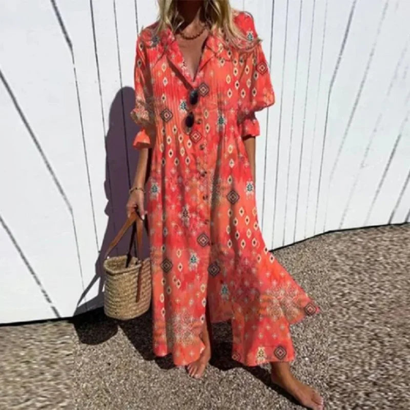 Stella | Boho Long Sleeve Maxi Dress