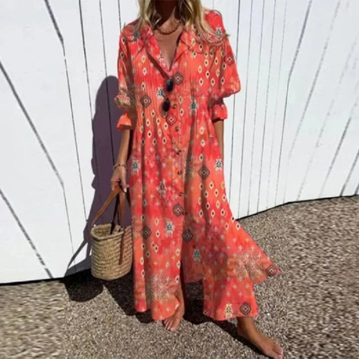 Stella | Boho Long Sleeve Maxi Dress
