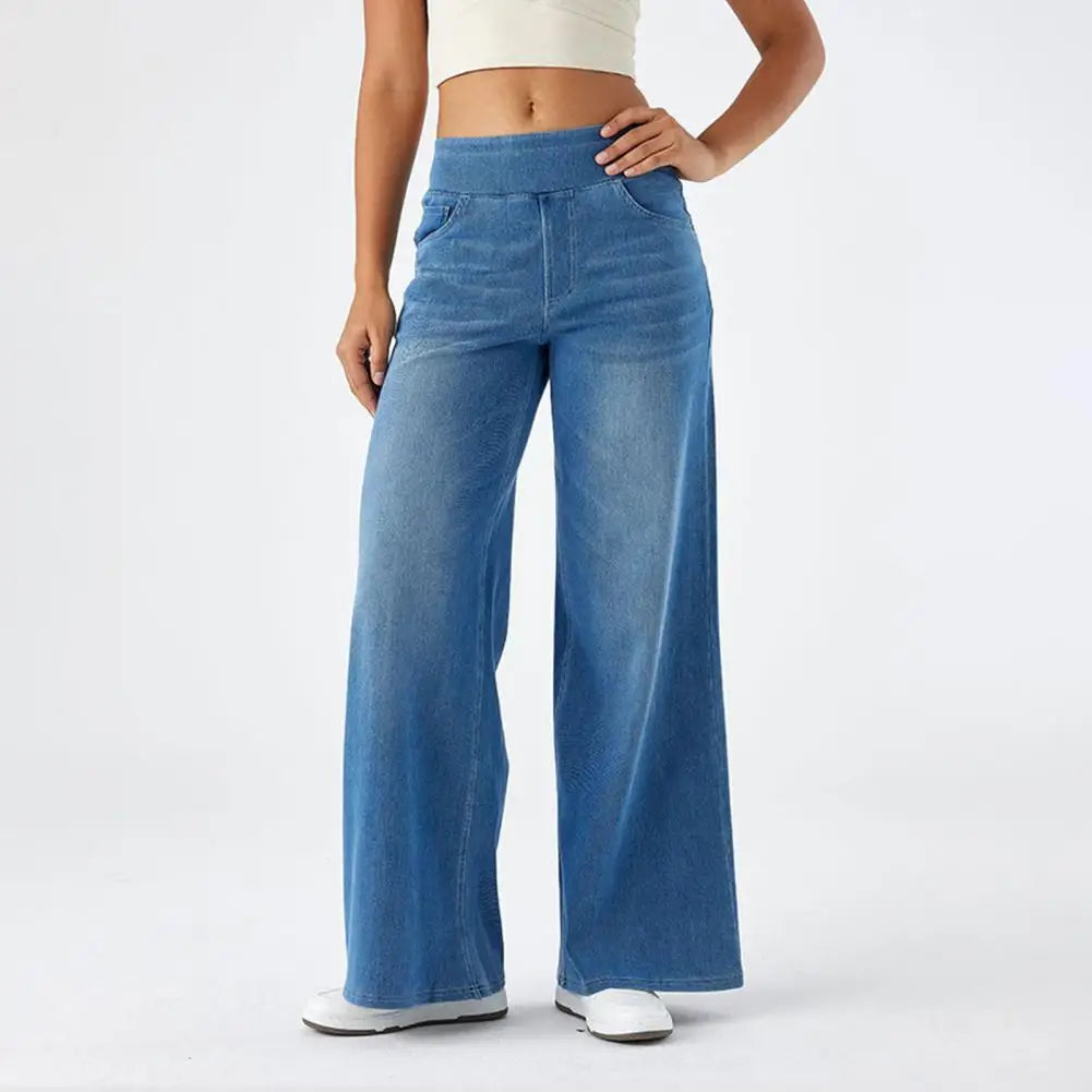 Pull-On Wide Leg Jeans | Comfortable Denim