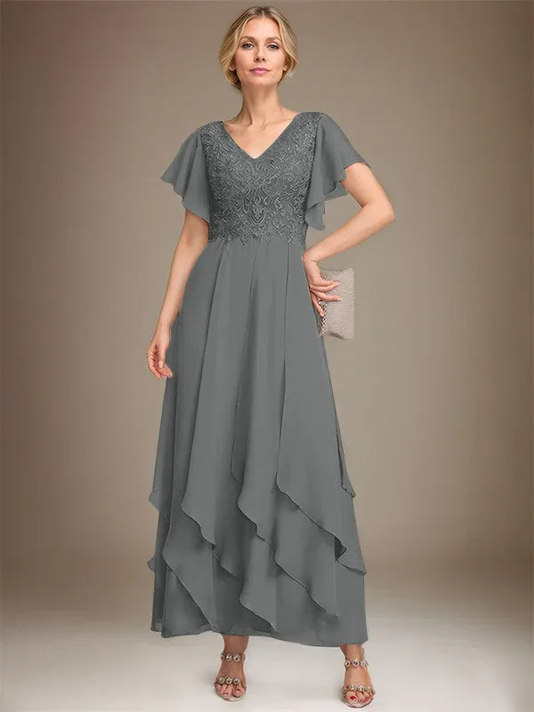 Eleanor Mother of the Bride Dress - Steel Grey