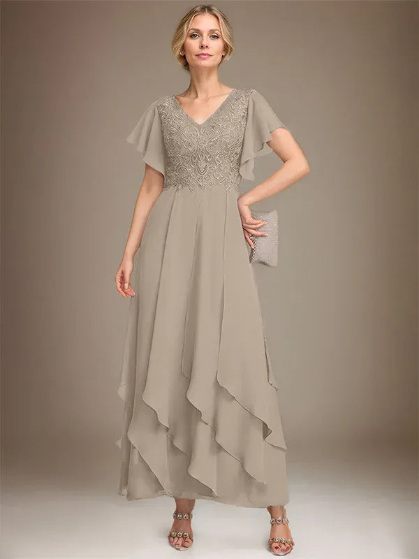 Eleanor Mother of the Bride Dress - Taupe