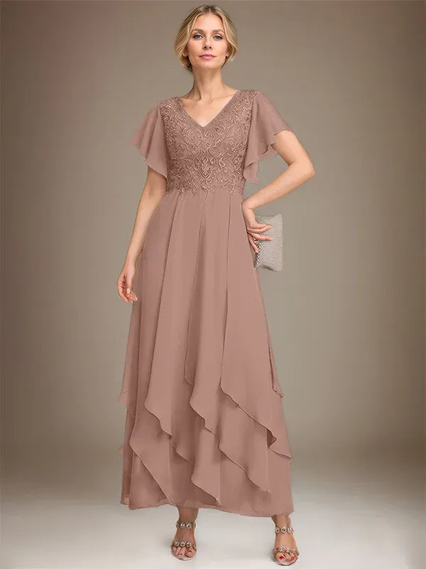Eleanor Mother of the Bride Dress - Vintage Mauve