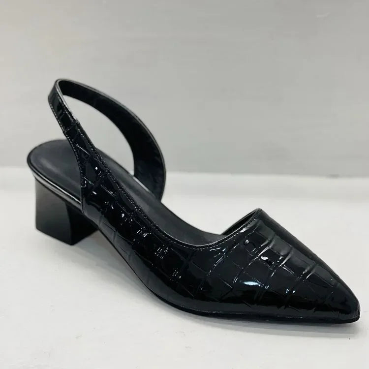 Magda® | Orthopedic Women'S Pumps With Block Heel And Crocodile Pattern