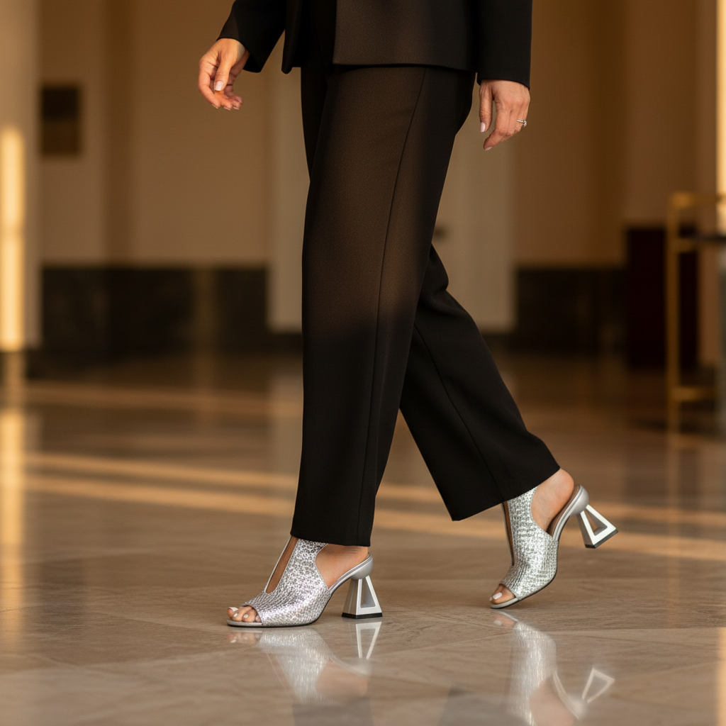 Ashley Sculpt Heels for Women | Block Heel Woven Dress Sandals