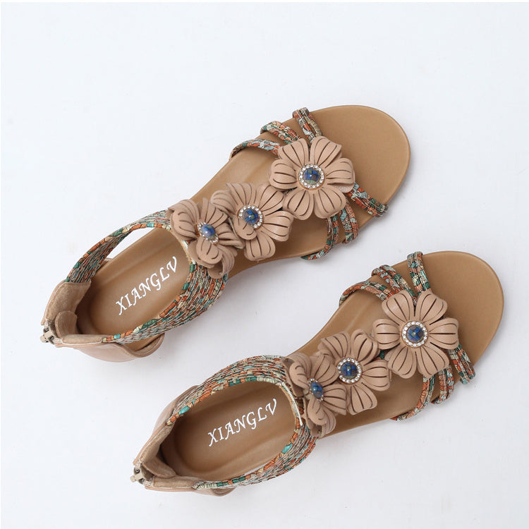 Delphina Boho Comfort Sandals for Women | Casual Summer Flats