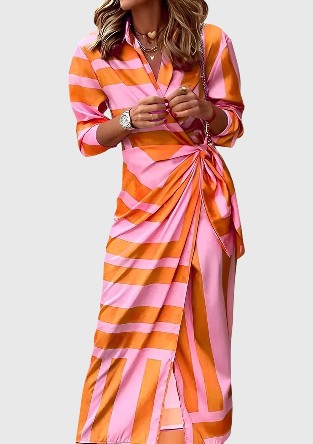 Everly Floral Wrap Dress for Women - View 2