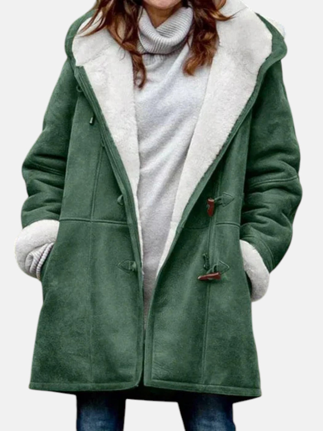 Salma™ | Cozy Fleece-Lined Toggle-Front Duffle Coat