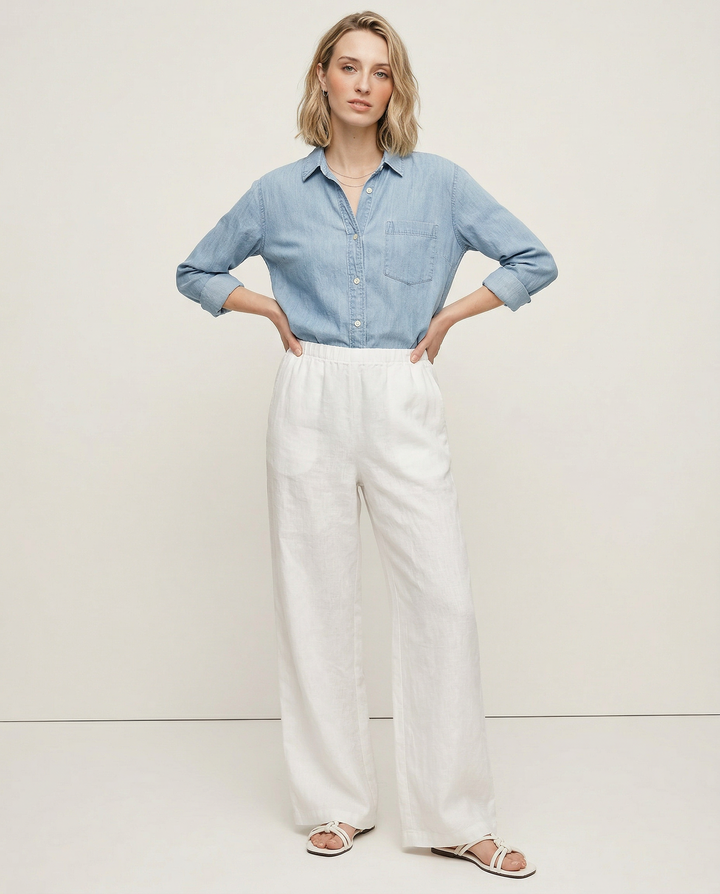 Wide Leg Linen Pants | Summer Coastal Outfit