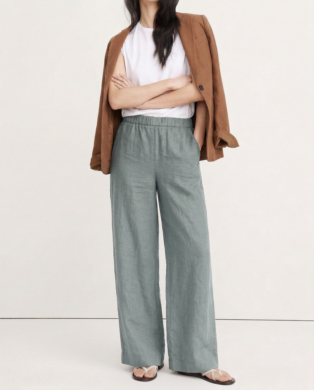 Pleated Wide Leg Linen Pants | Summer Capsule