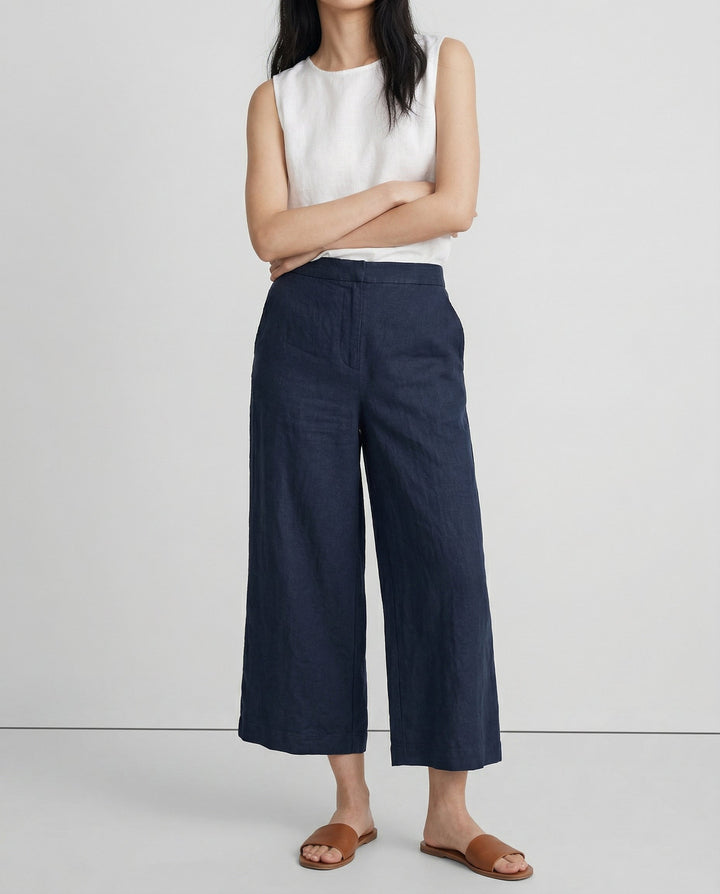 Easy Wide Leg Linen Pants | Summer Essential