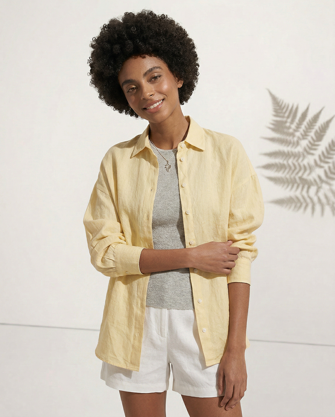 Slit Hem Linen Shirt | Summer Capsule Wardrobe