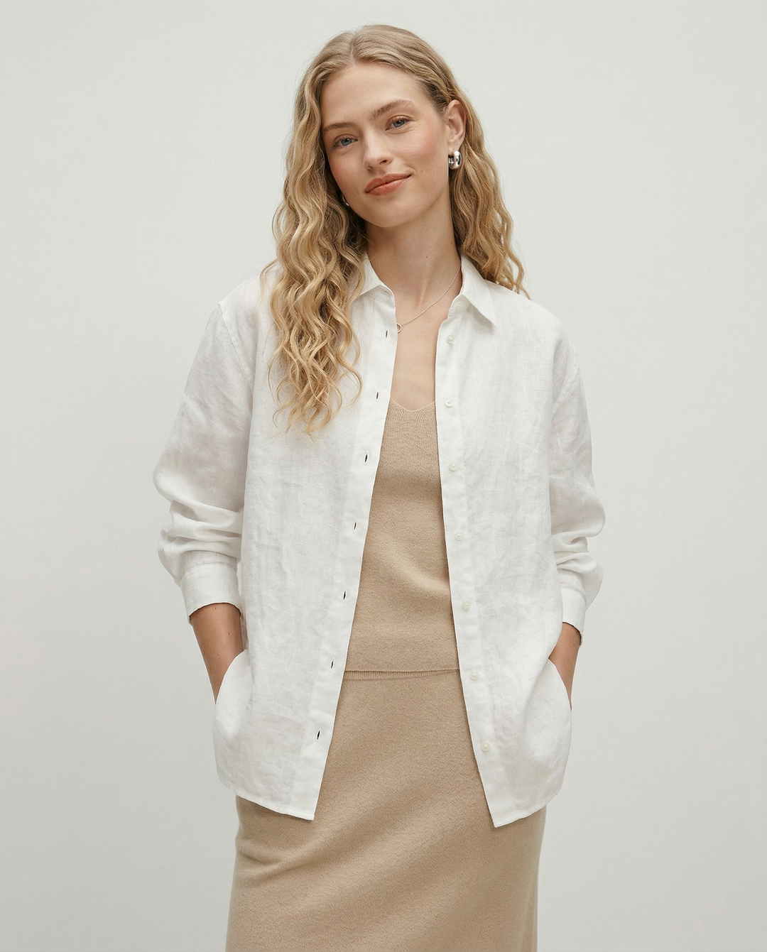 Slit Hem Linen Shirt | Summer Capsule Wardrobe