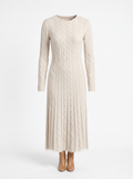 Olive | Women's Cable-Knit Maxi Dress