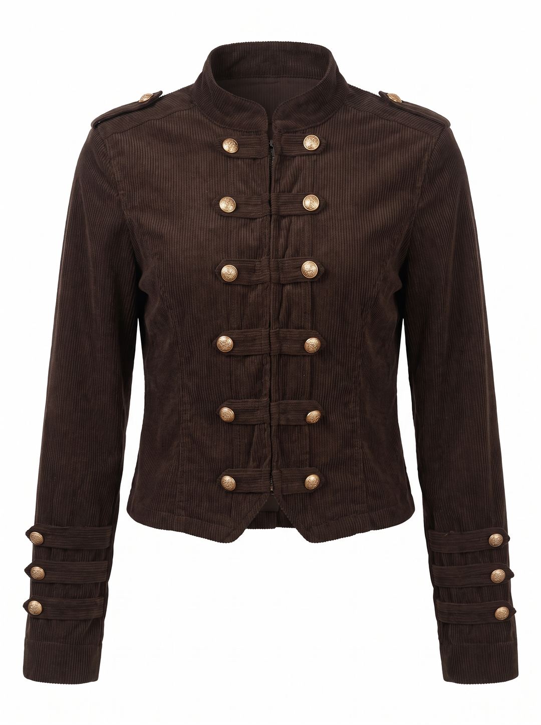 Regina | Women's Retro Military Corduroy Jacket front