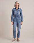 Rosalie | Women's Long-Sleeve Denim Boilersuit with Cargo Pockets