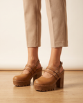 Della | Women's Platform Slingback Pumps with Buckle Strap