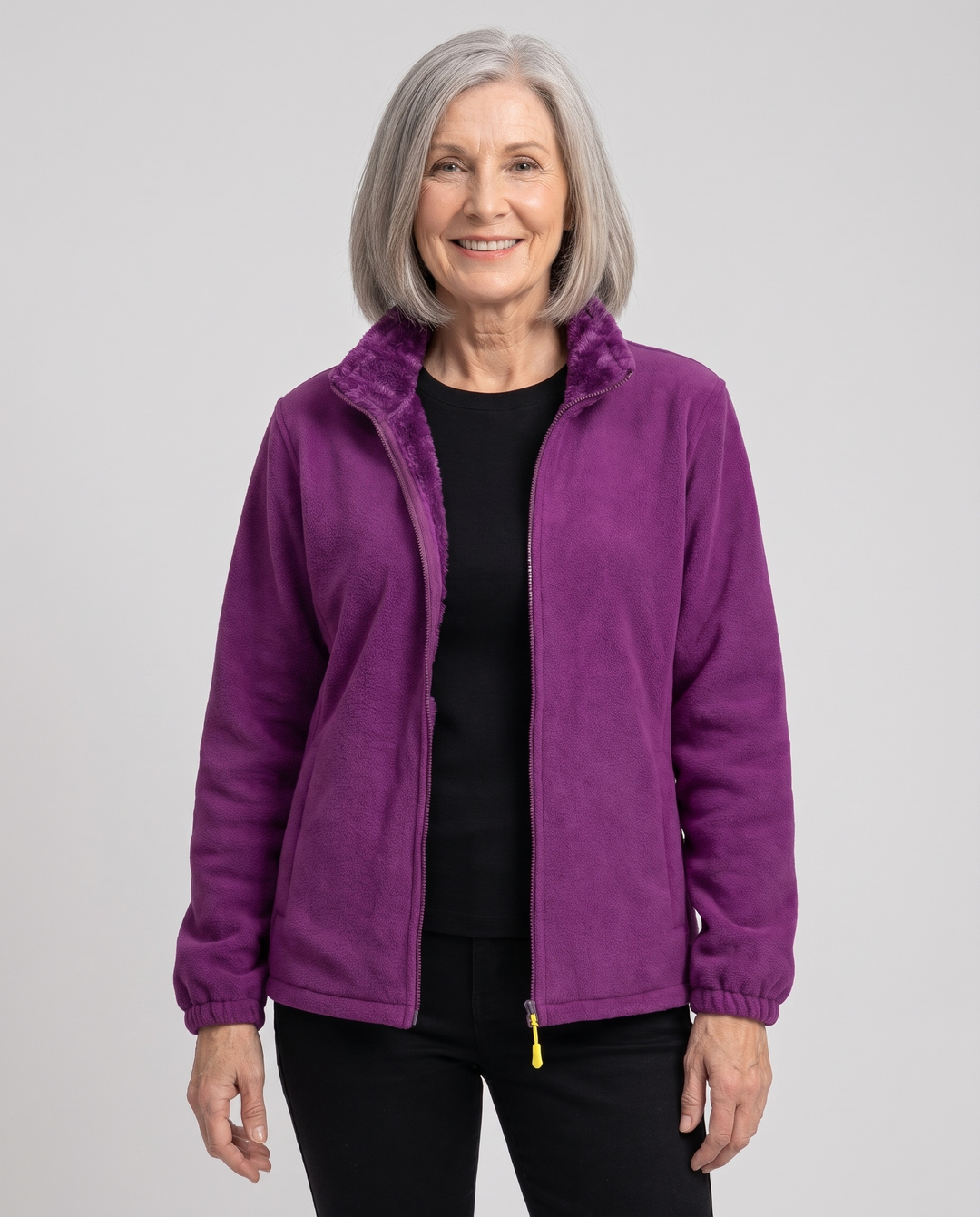 Full-zip plush lined jacket