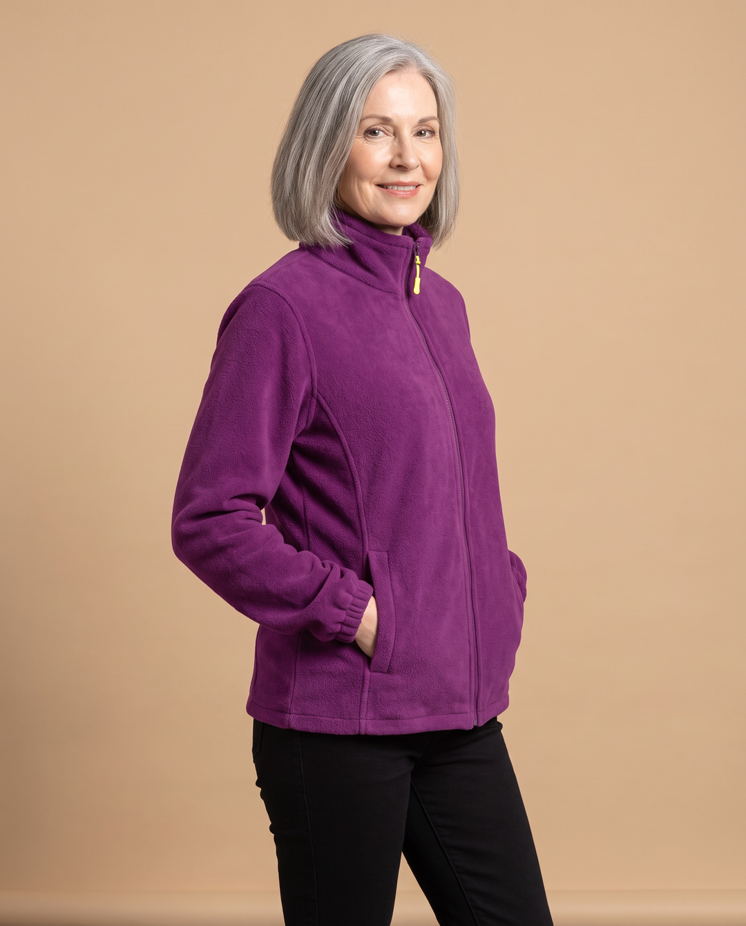 Full-zip plush lined jacket