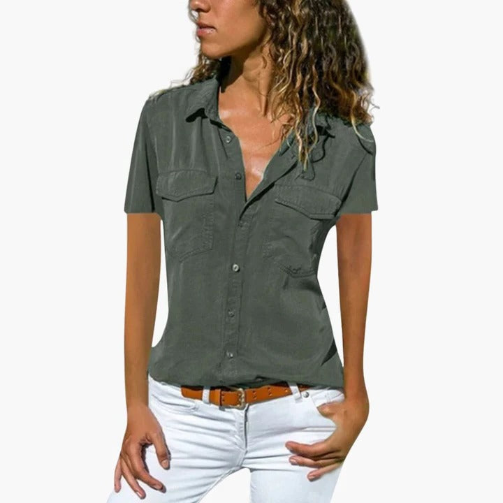 Morgan | Short Sleeve Button Up Casual Shirt