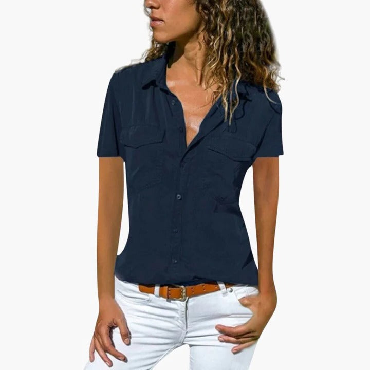 Morgan | Short Sleeve Button Up Casual Shirt
