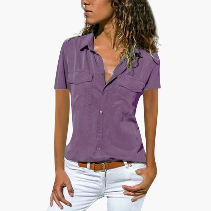 Morgan | Short Sleeve Button Up Casual Shirt