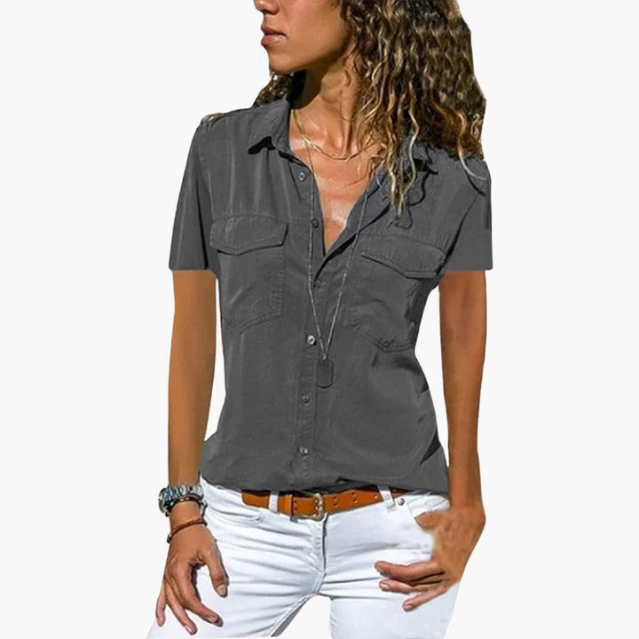 Morgan | Short Sleeve Button Up Casual Shirt