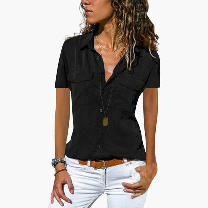 Morgan | Short Sleeve Button Up Casual Shirt