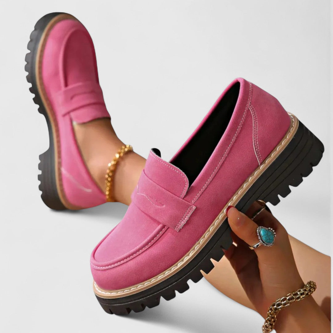 Odette Platform Loafers for Women in Pink